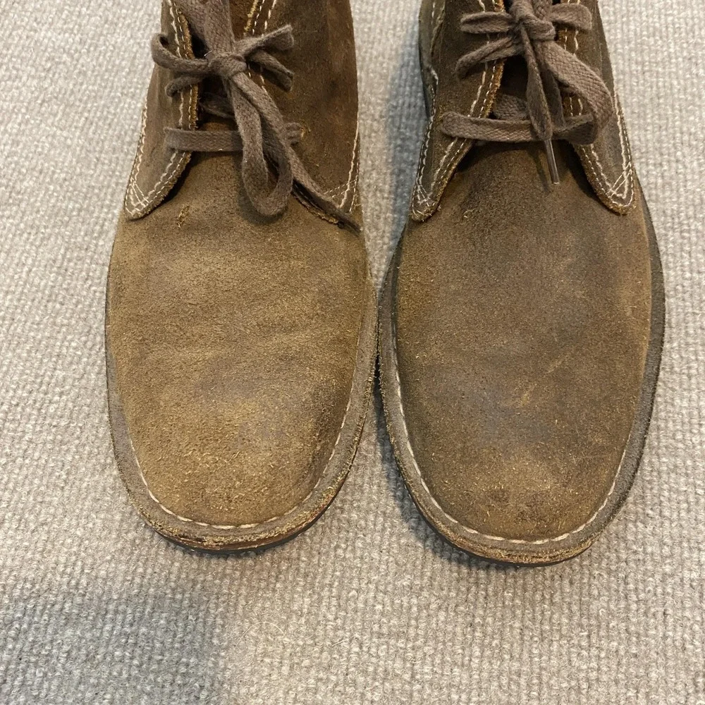 John Varvatos Boots Mens Size 11 M Brown Suede Chukka Ankle Lined Slip Resistant